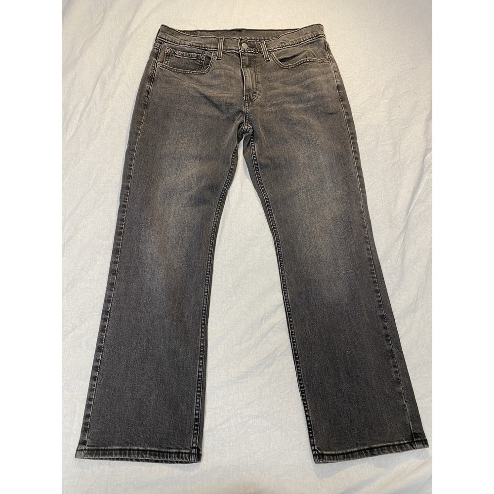 Levi's 514‎ Straight Fit Jeans Mens 34x30 Gray Wash Denim Stretch